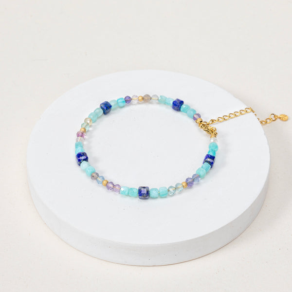 Bracelet Aera - Amazonite, Lapis lazuli, Fluorite