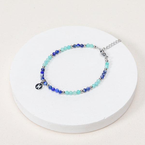 Expo - Bracelet Poissons - Amazonite / Lapis Lazuli