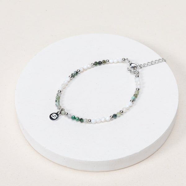 Expo - Bracelet Cancer - Nacre / Emeraude