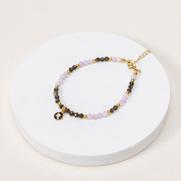 Expo - Bracelet Scorpion - Kunzite / Obsidienne dorée
