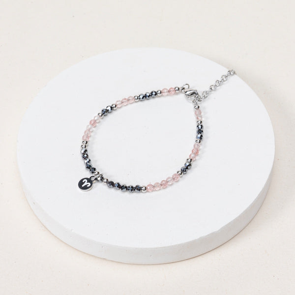 Expo - Bracelet Bélier - Quartz fraise / Hématite