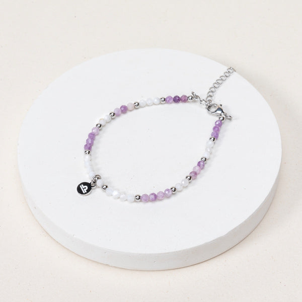 Expo - Bracelet Balance - Lépidolite / Jade blanche