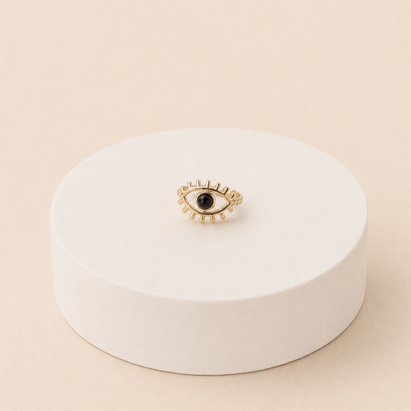Bague Tressi - agate noire