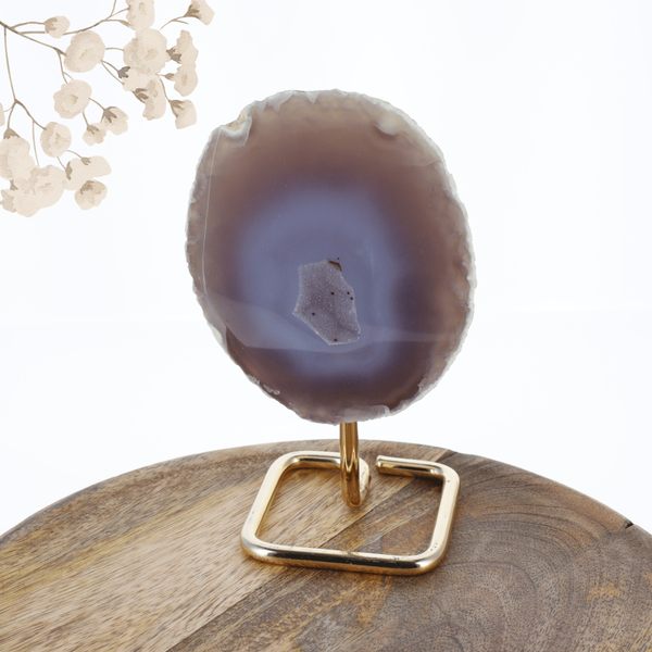 Agate sur pied doré 4