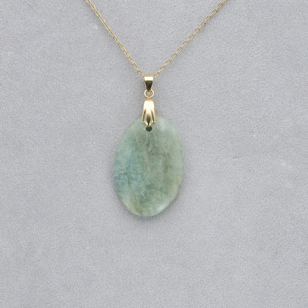 Aigue Marine Cabochon percé 44