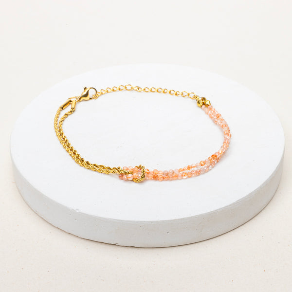 EXPO - Bracelet double Assia - Pierre du soleil