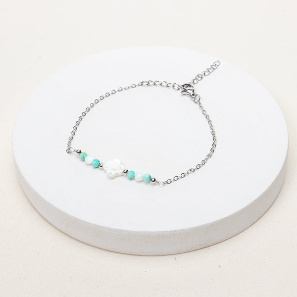 EXPO - Bracelet Blondine - Nacre et Turquoise