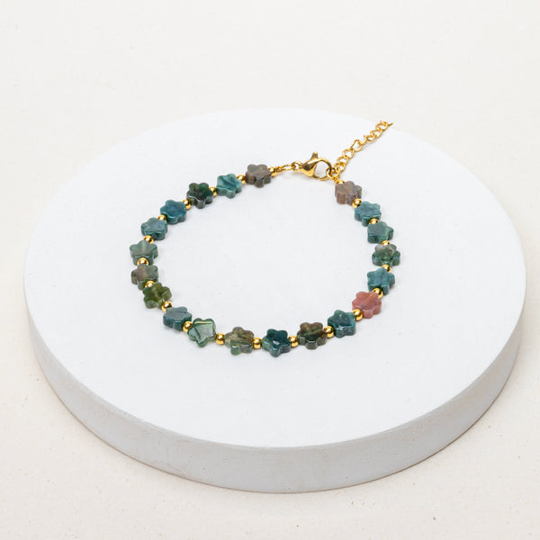 EXPO - Bracelet Fleur - Agate indienne
