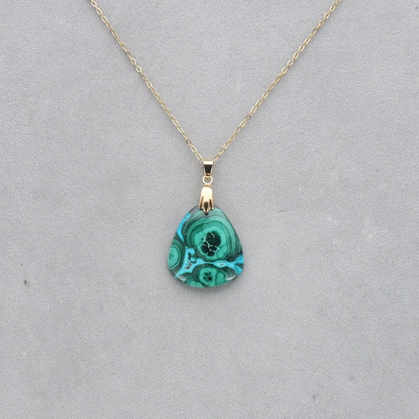 Malachite Chrysocolle percé 30