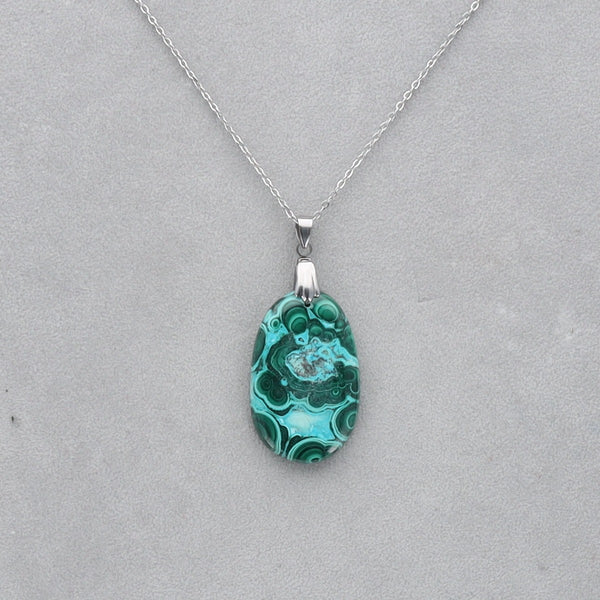 Malachite Chrysocolle percé 4