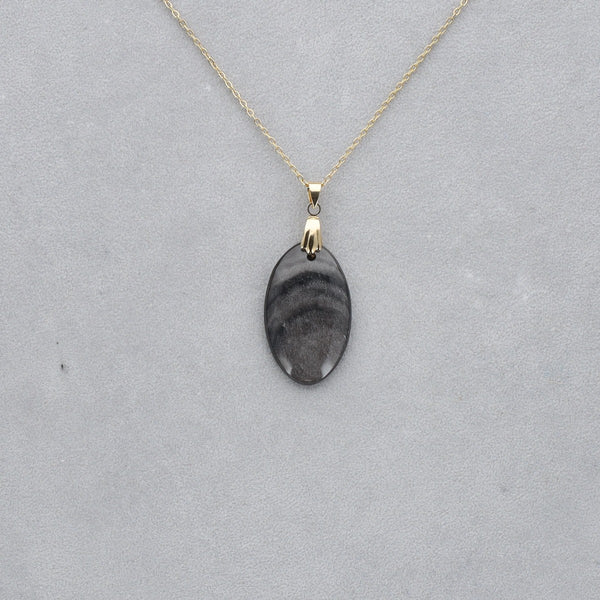 Obsidienne Argentée Cabochon percé 58