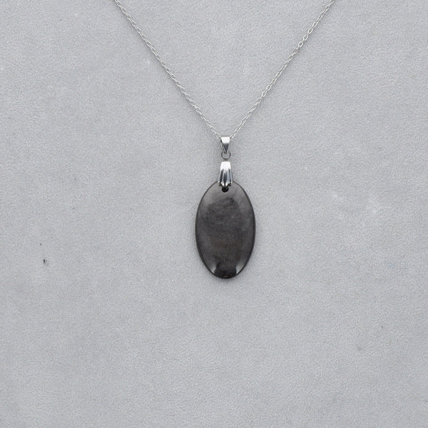 Obsidienne Argentée Cabochon percé 67