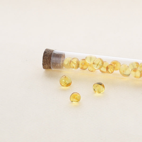 Perle Galet Ambre Honey Taille 1 (lot de 10 perles)