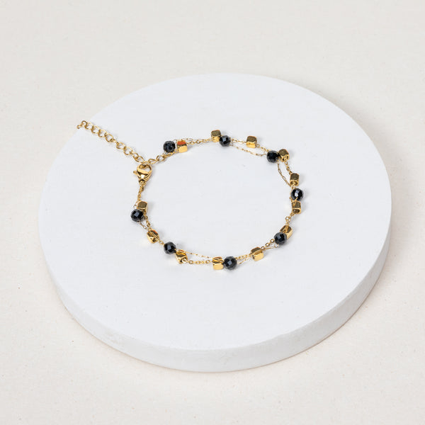 Bracelet Rosa - Agate Noire