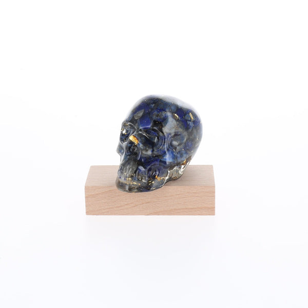 Crâne Résine - Chips Lapis-lazuli
