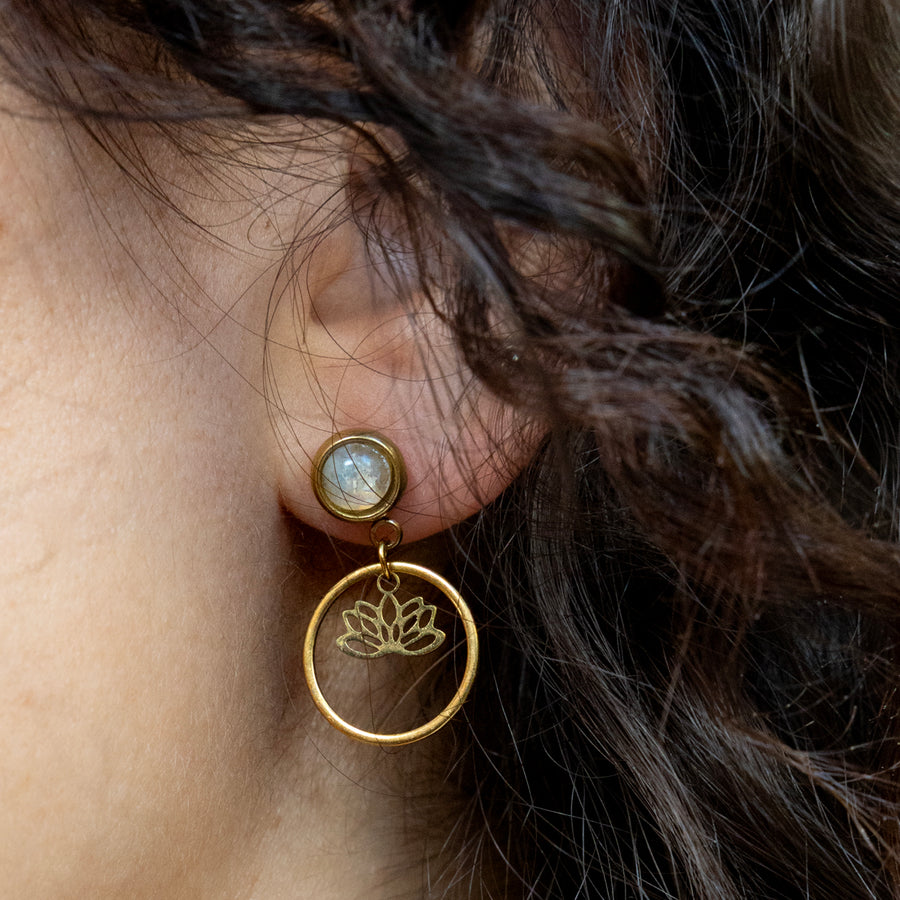 Boucles d'oreilles Salomé - Pierre de Lune