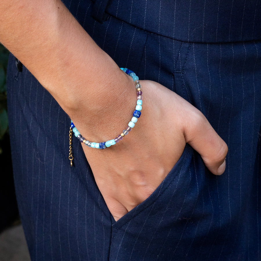 Bracelet Aera - Amazonite, Lapis lazuli, Fluorite