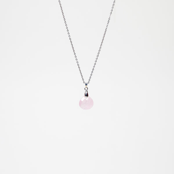 Pendentif Gaïa - Quartz rose