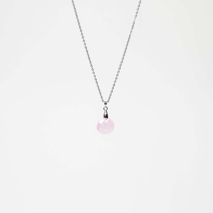 Pendentif Gaïa - Quartz rose