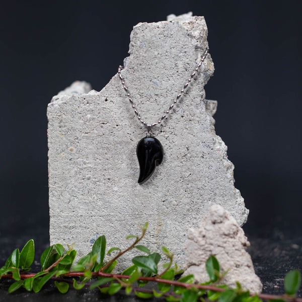 Pendentif Bragi - Agate noire