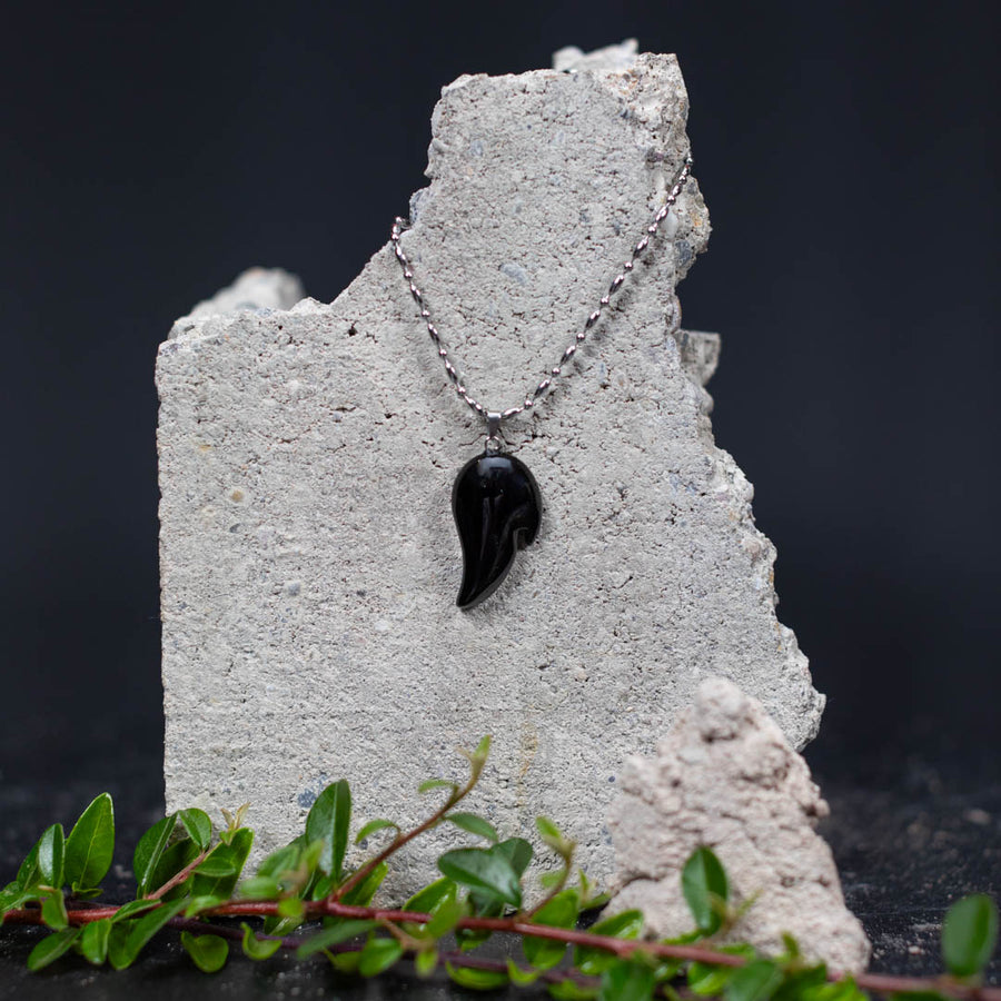 Pendentif Bragi - Agate noire (DB)
