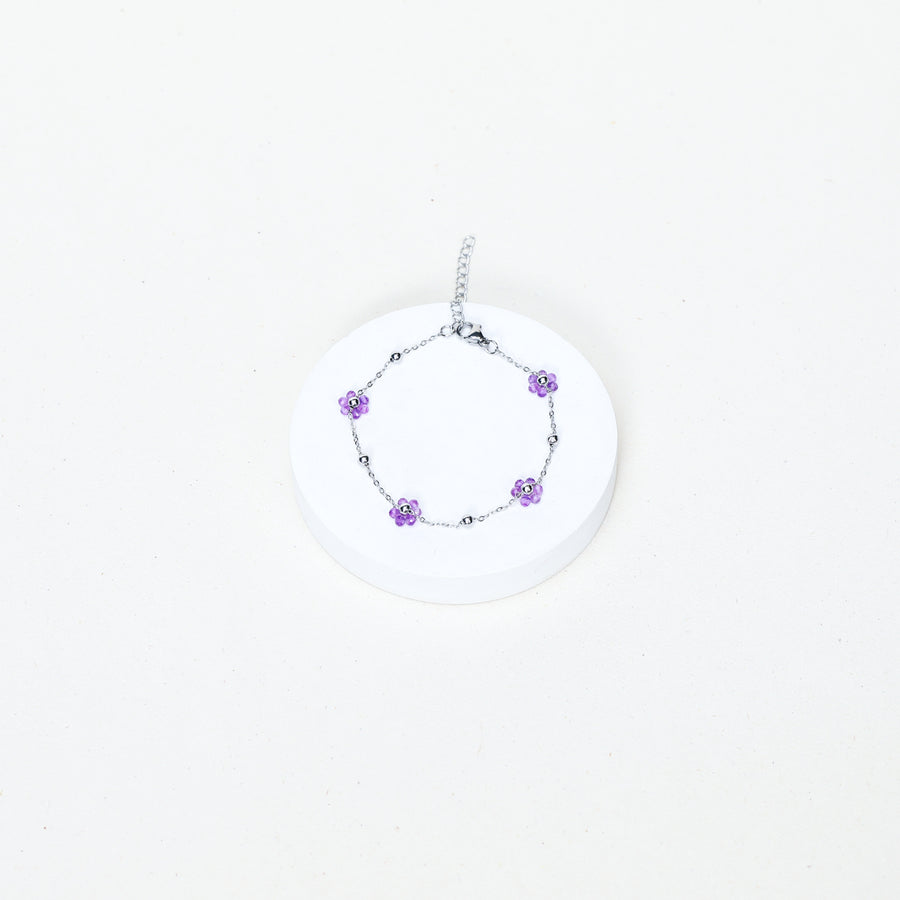 Bracelet Marguerite - Améthyste