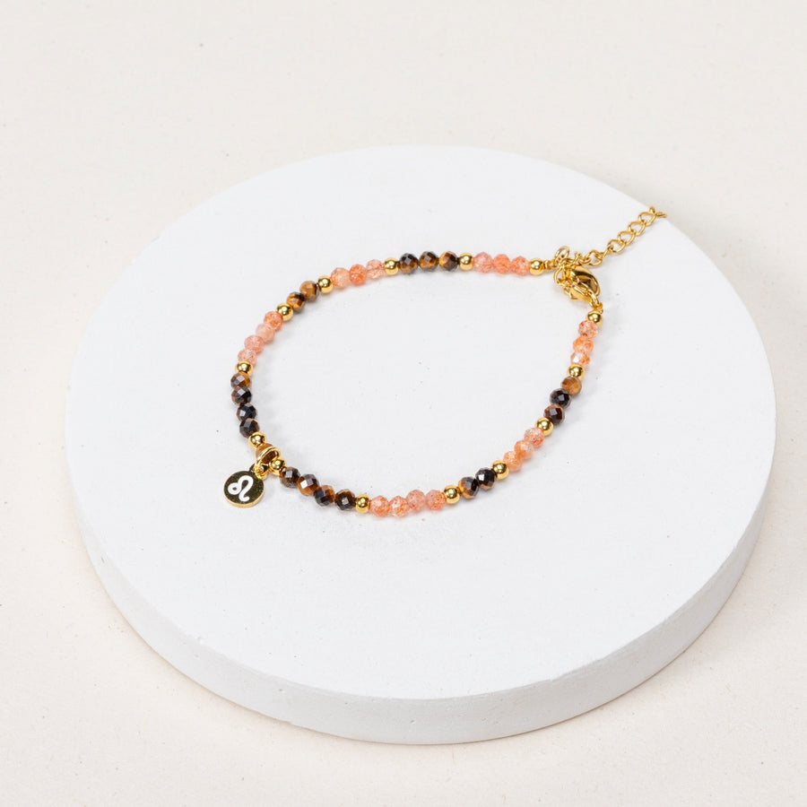 Bracelet Lion - Pierre du soleil / Oeil de tigre