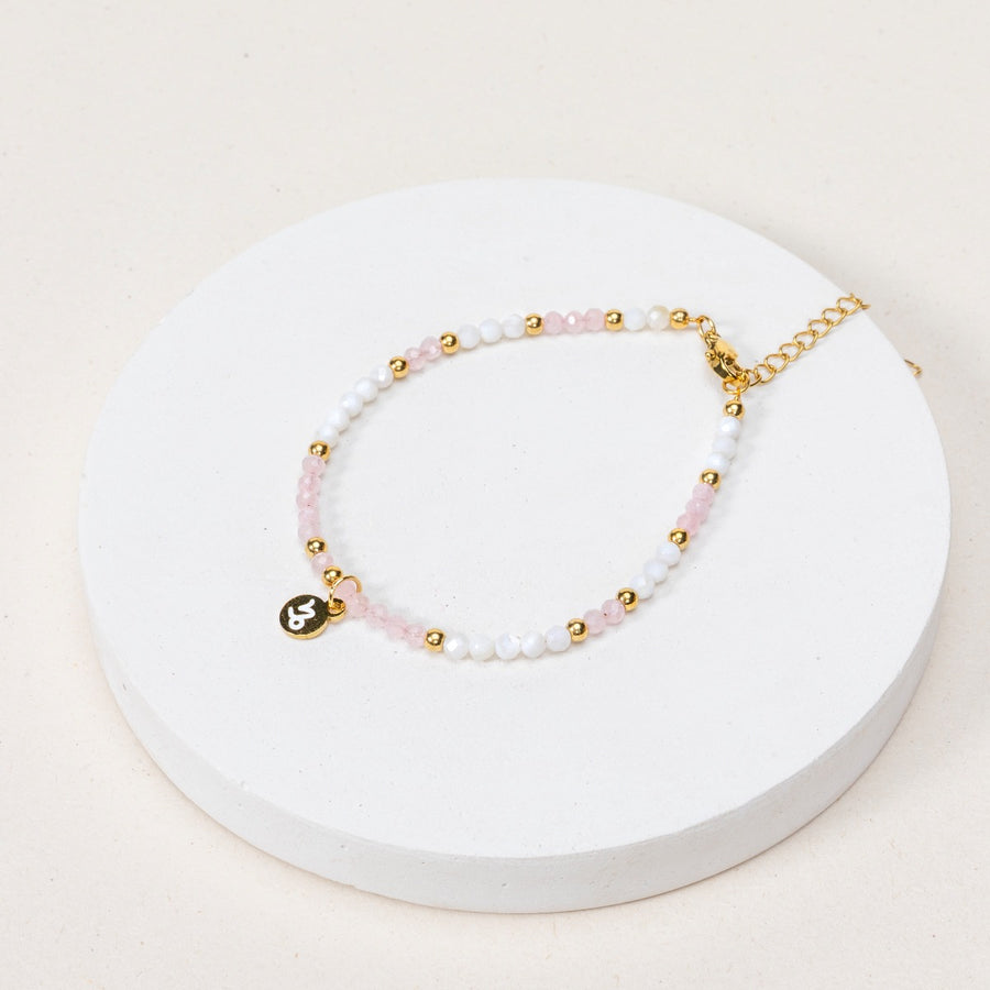 Expo - Bracelet Capricorne - Nacre / Quartz rose