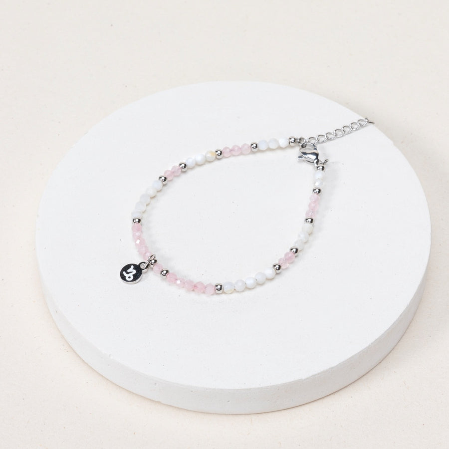 Bracelet Capricorne - Nacre / Quartz rose