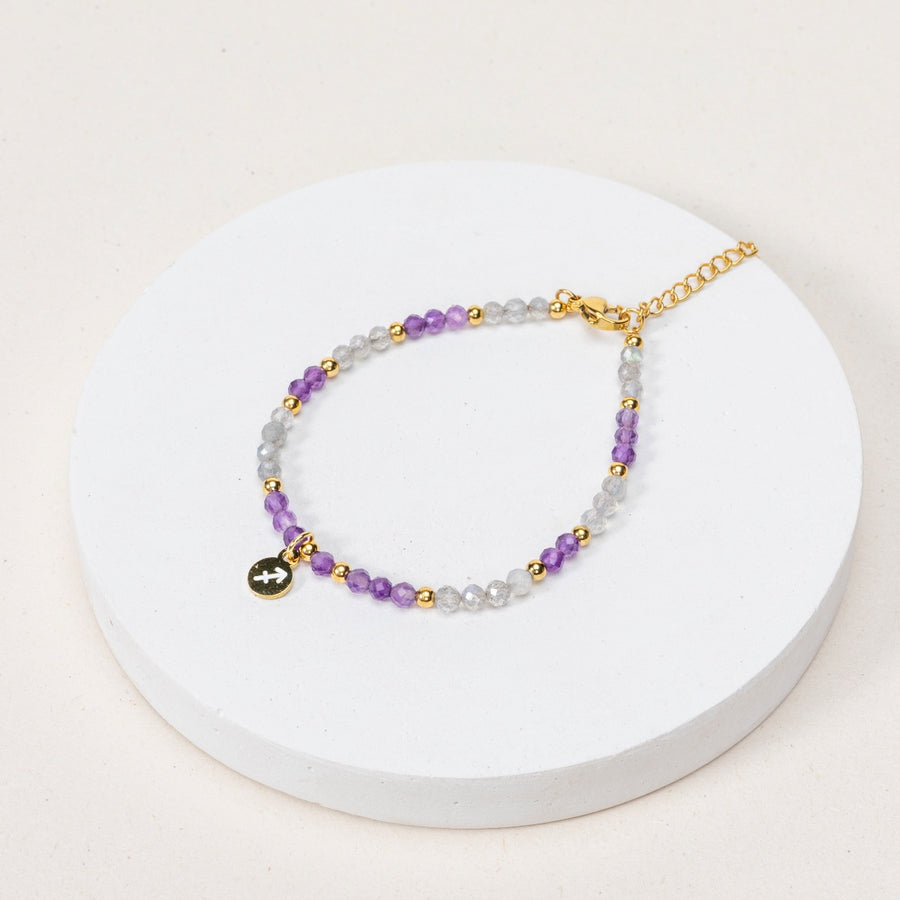 Bracelet Sagittaire - Labradorite / Améthyste