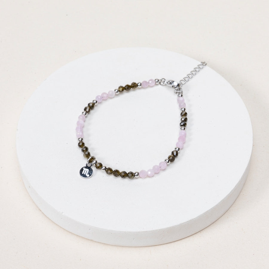 Bracelet Scorpion - Kunzite / Obsidienne dorée