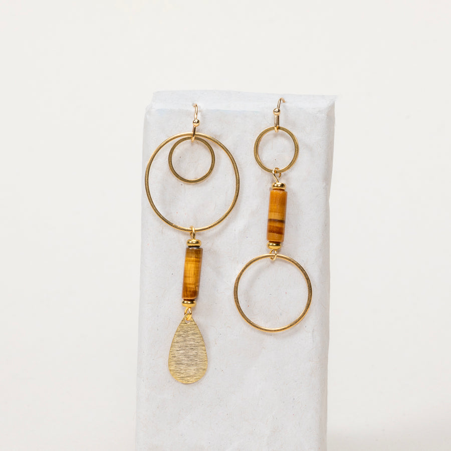 Boucles d'oreilles Tessa - Oeil de Tigre