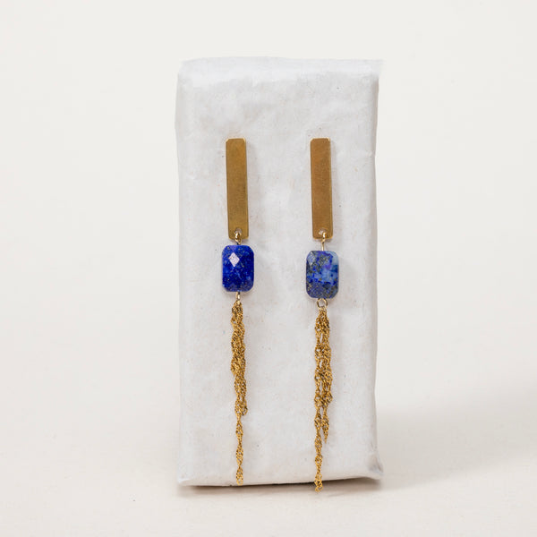 Boucles d'oreilles Vanessa - Lapis lazuli