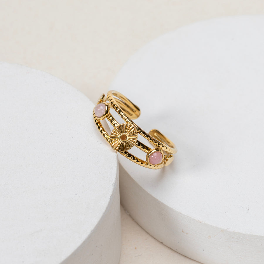 Bague Arya - Quartz rose