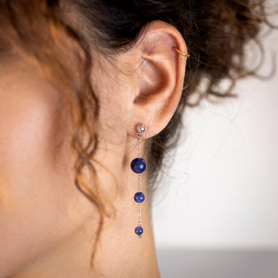 Boucles d'oreilles Linor - Sodalite