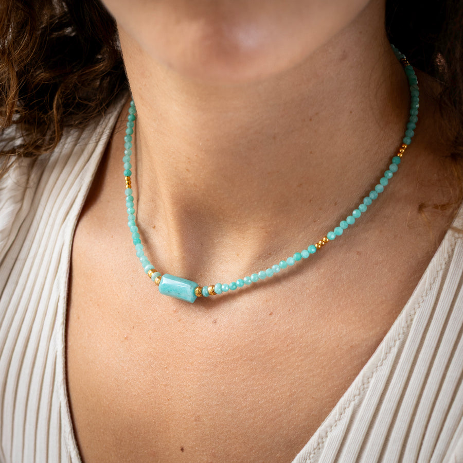 Collier Phyllisia - Amazonite extra