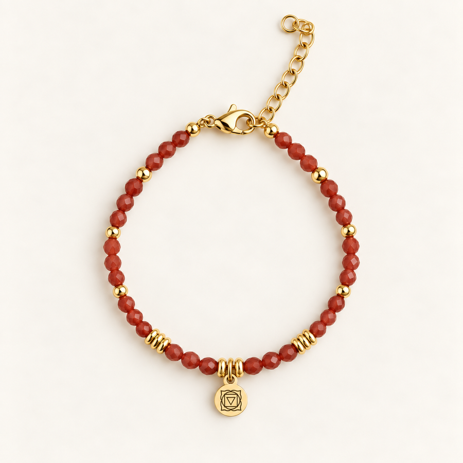 Bracelet Chakra Racine – Jaspe rouge