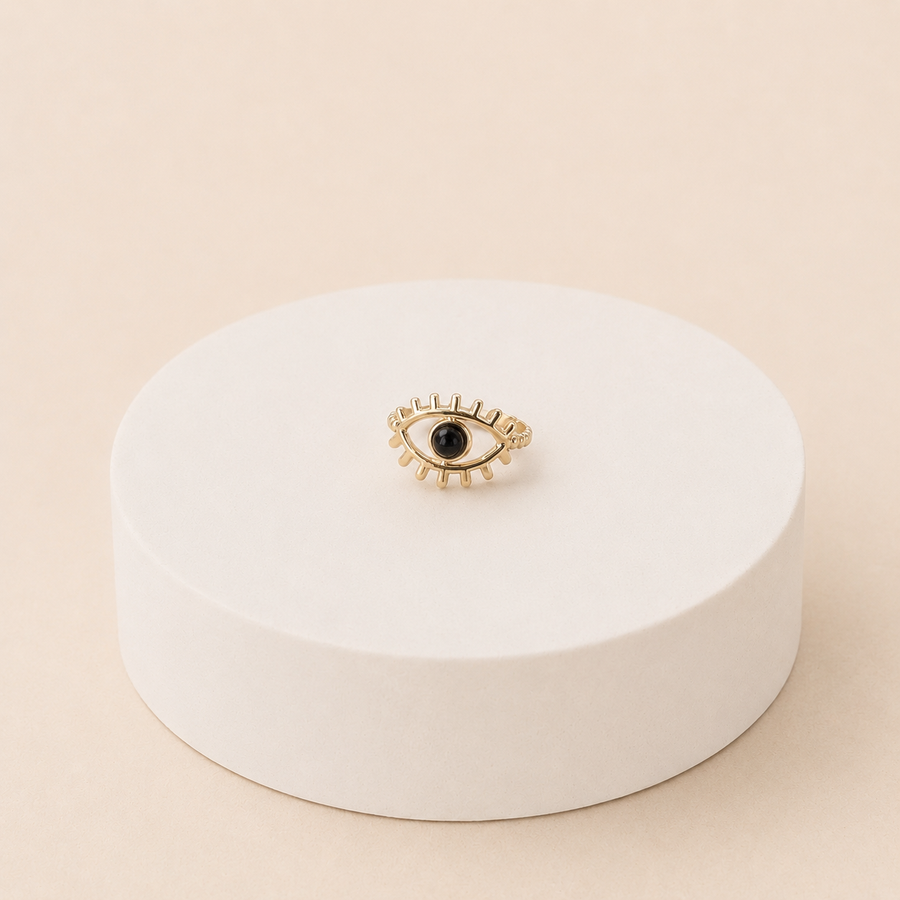 Bague Tressi - agate noire