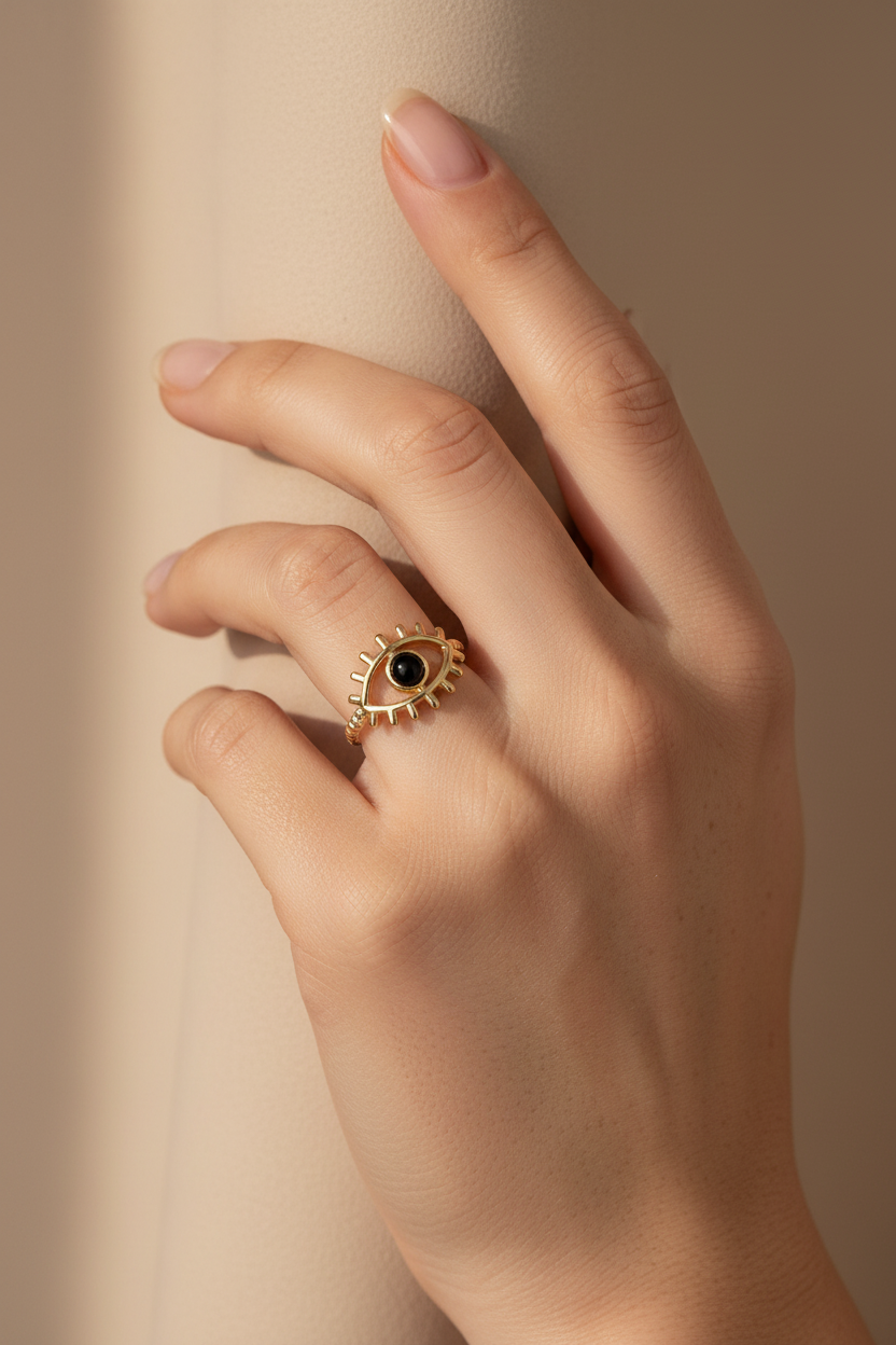 Bague Tressi - agate noire