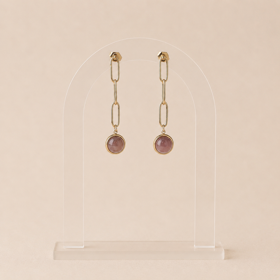Boucles d'oreilles Luly - agate indienne