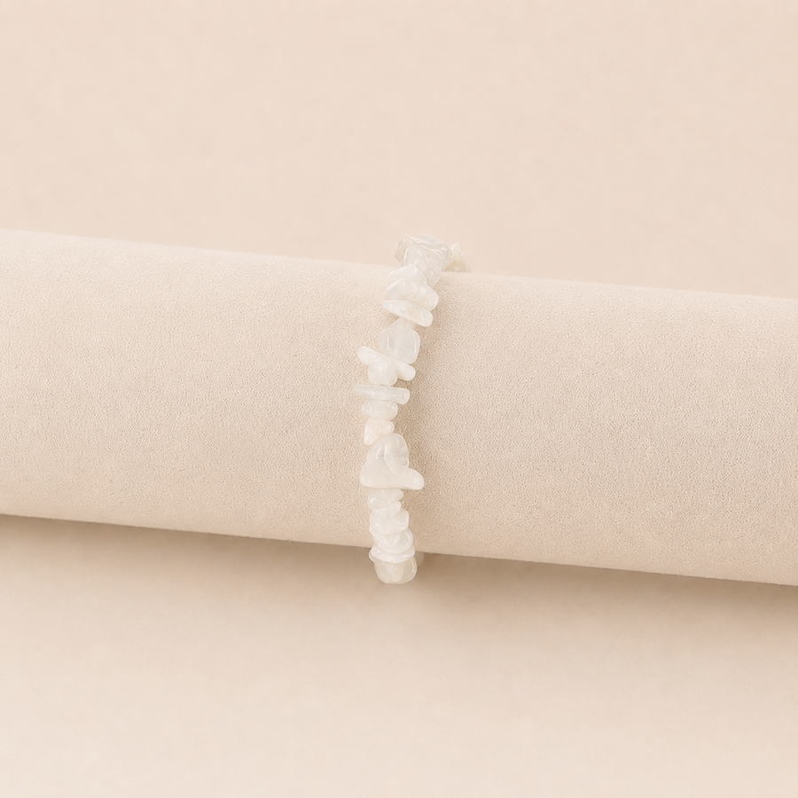 Bracelet en chips Oura - jade blanc