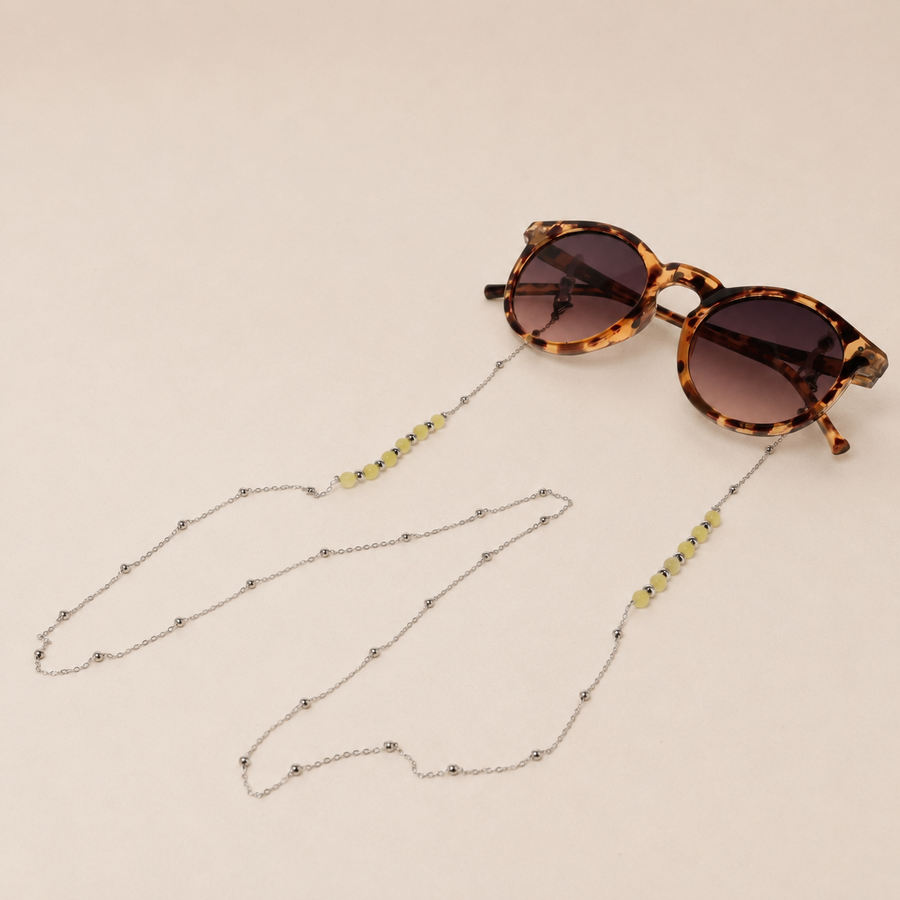 Chaine de lunette Loop - jade citron
