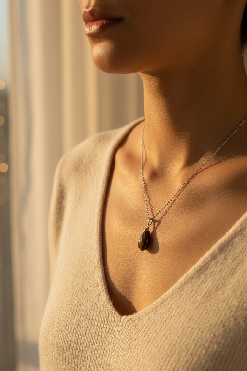 Collier Tristane - Oeil de tigre
