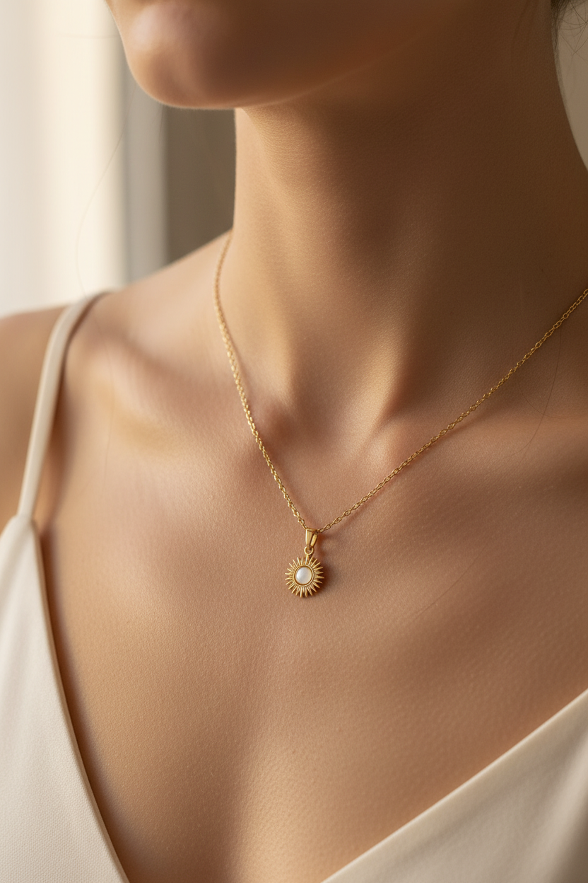 Collier Stacy - jade blanc