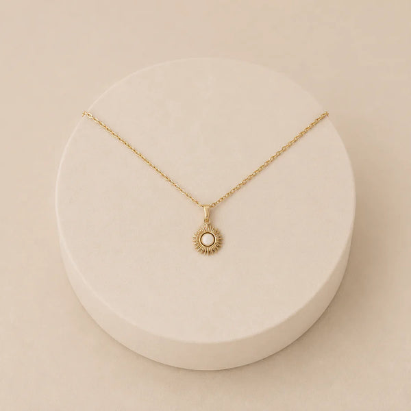 Collier Stacy - jade blanc