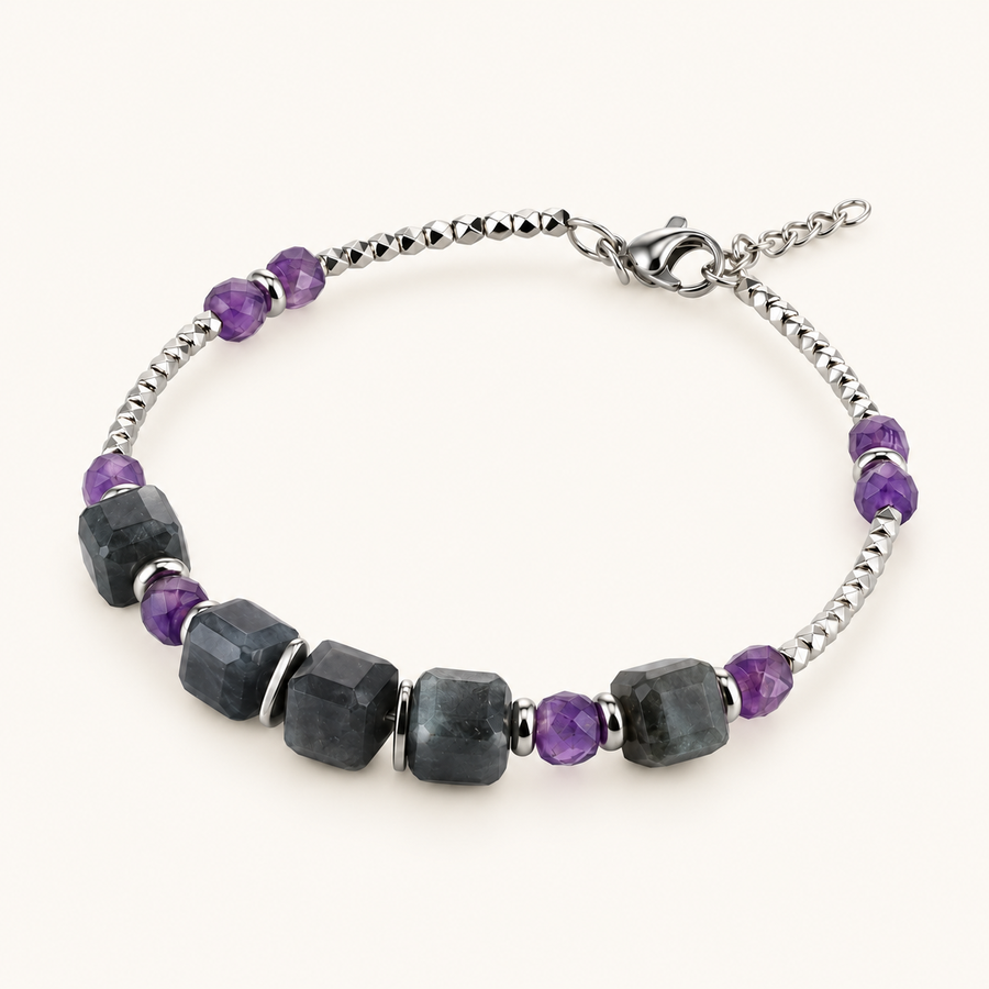 Bracelet semi-rigide Coco - Labradorite