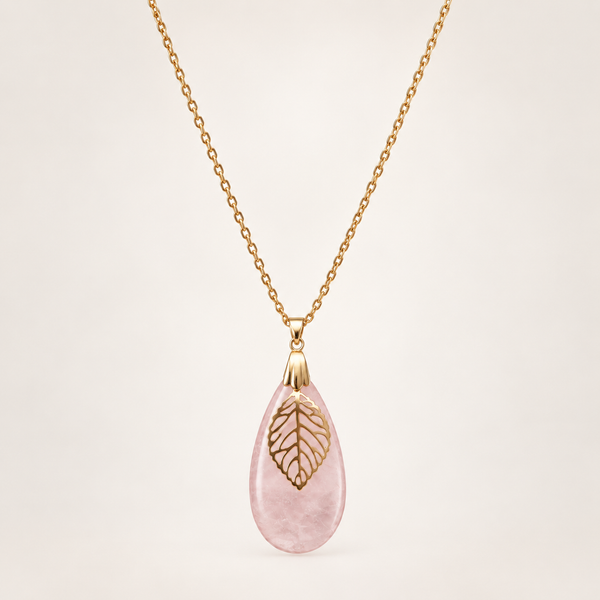 Collier goutte Willine - Quartz rose