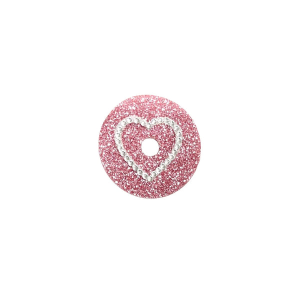 Pastille M Care cœur crystal rose avec trou - M Paris