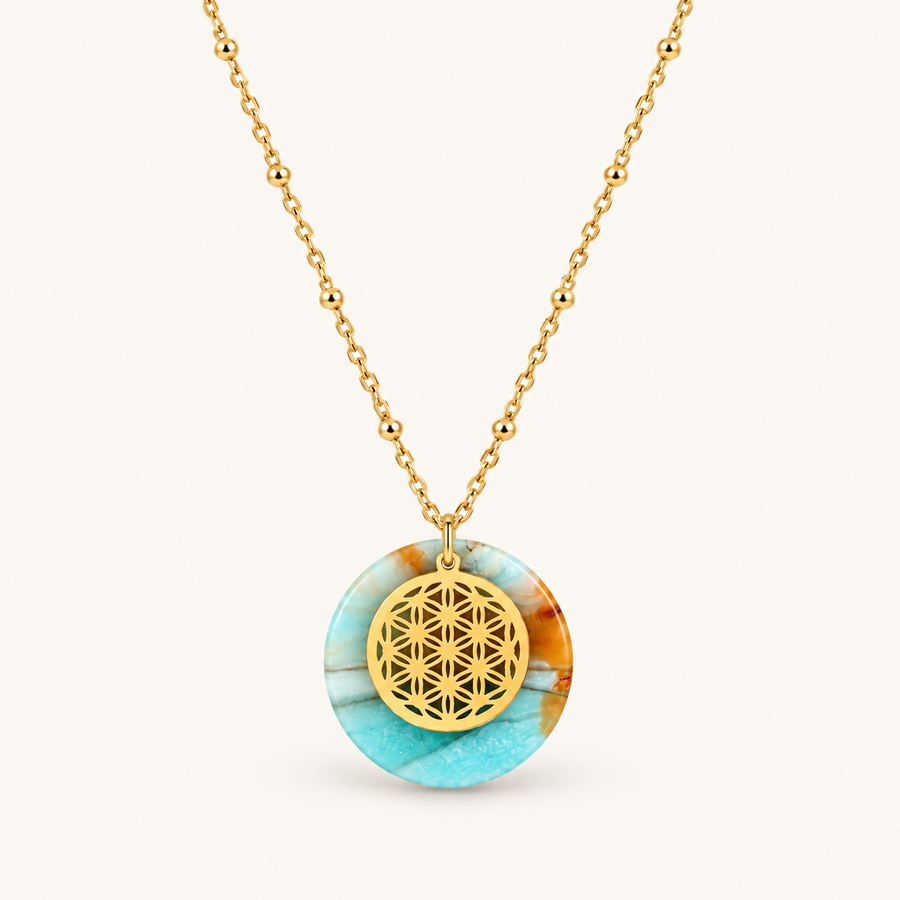 Collier Naoé - Amazonite — Dorée