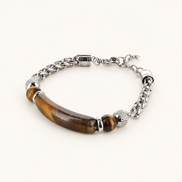 Bracelet Homme Nathaniel - Oeil de tigre